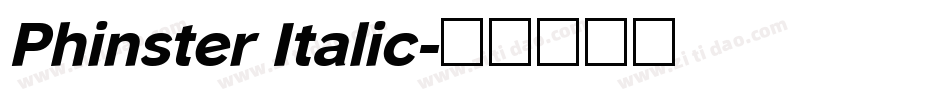 Phinster Italic字体转换